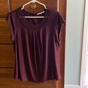 Danielle rain short sleeve purple blouse size large